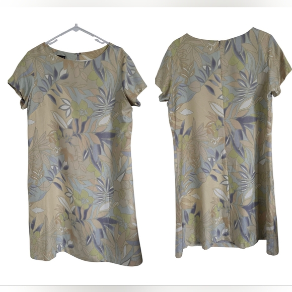 Tori Richard Dresses & Skirts - Tori Richard 100% Silk‎ Floral Shift Hawaiian Dress XL Tropical Resort Pastel